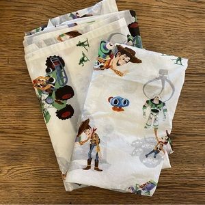 Pottery Barn Toy Story Toddler Crib Flat Sheet and Pillowcase Set